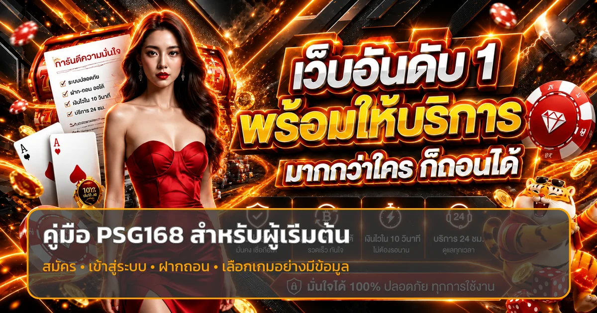 PSG168 คู่มือผู้เริ่มต้น | สมัคร ฝากถอน เลือกเกม